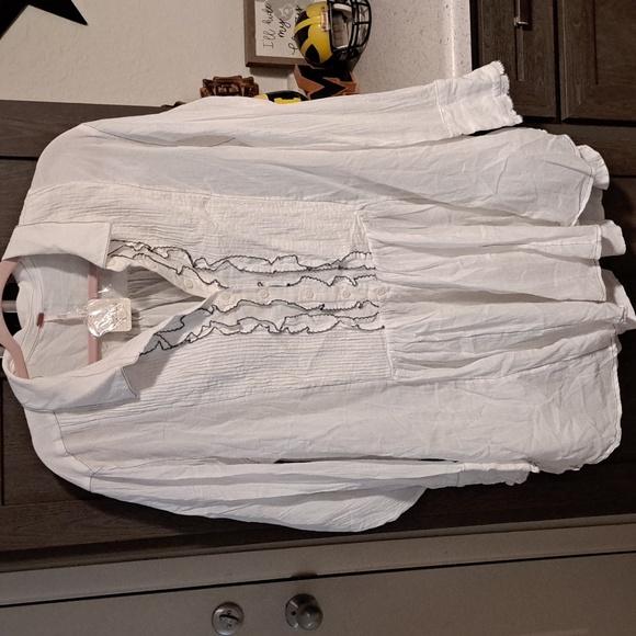 NWT Free People Teddy Tux Tunic / Ivory Combo - Picture 9 of 16